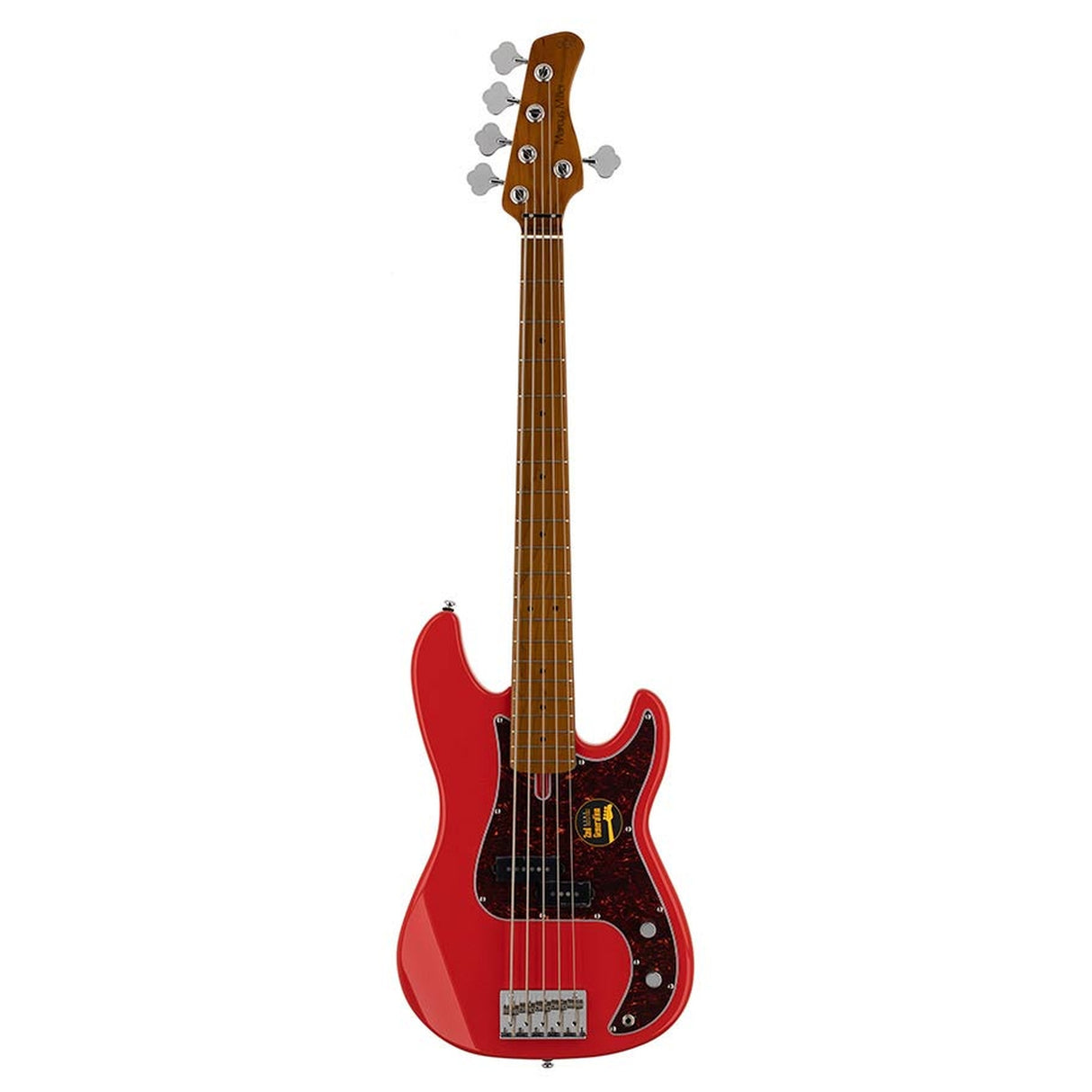 Sire Basses P5 A5/DRD basgitaar, elzen, 5-snarig, dakota red