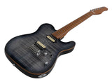 Sire Guitars T7FM/TBK electrische gitaar, T-style, elzen body, gevlamde esdoorn top, transparant zwart