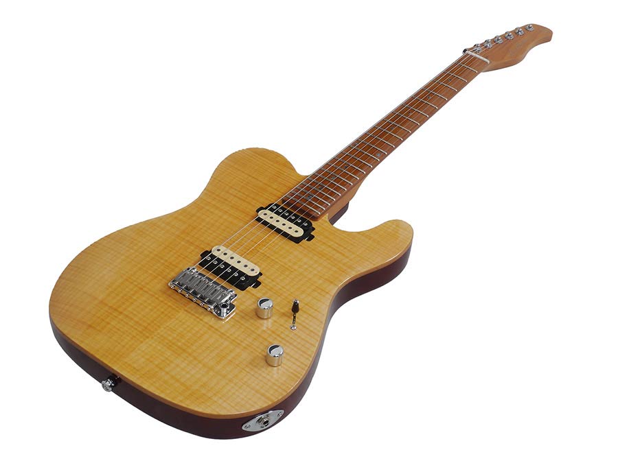 Sire Guitars T7FM/NT electrische gitaar, T-style, elzen body, gevlamde esdoorn top, naturel