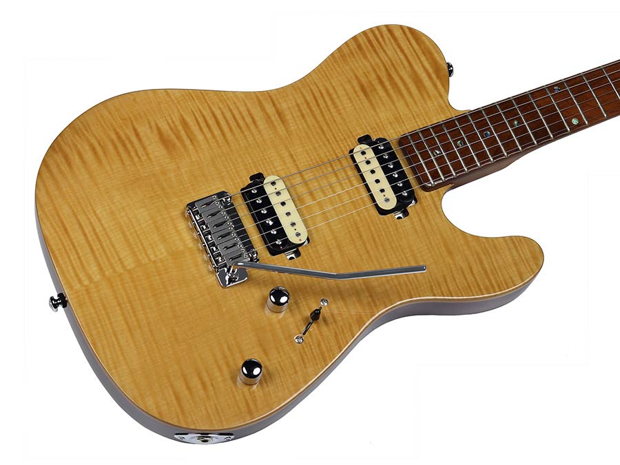 Sire Guitars T7FM/NT electrische gitaar, T-style, elzen body, gevlamde esdoorn top, naturel