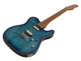 Sire Guitars T7FM/TBL electrische gitaar, T-style, elzen body, gevlamde esdoorn top, transparant blauw