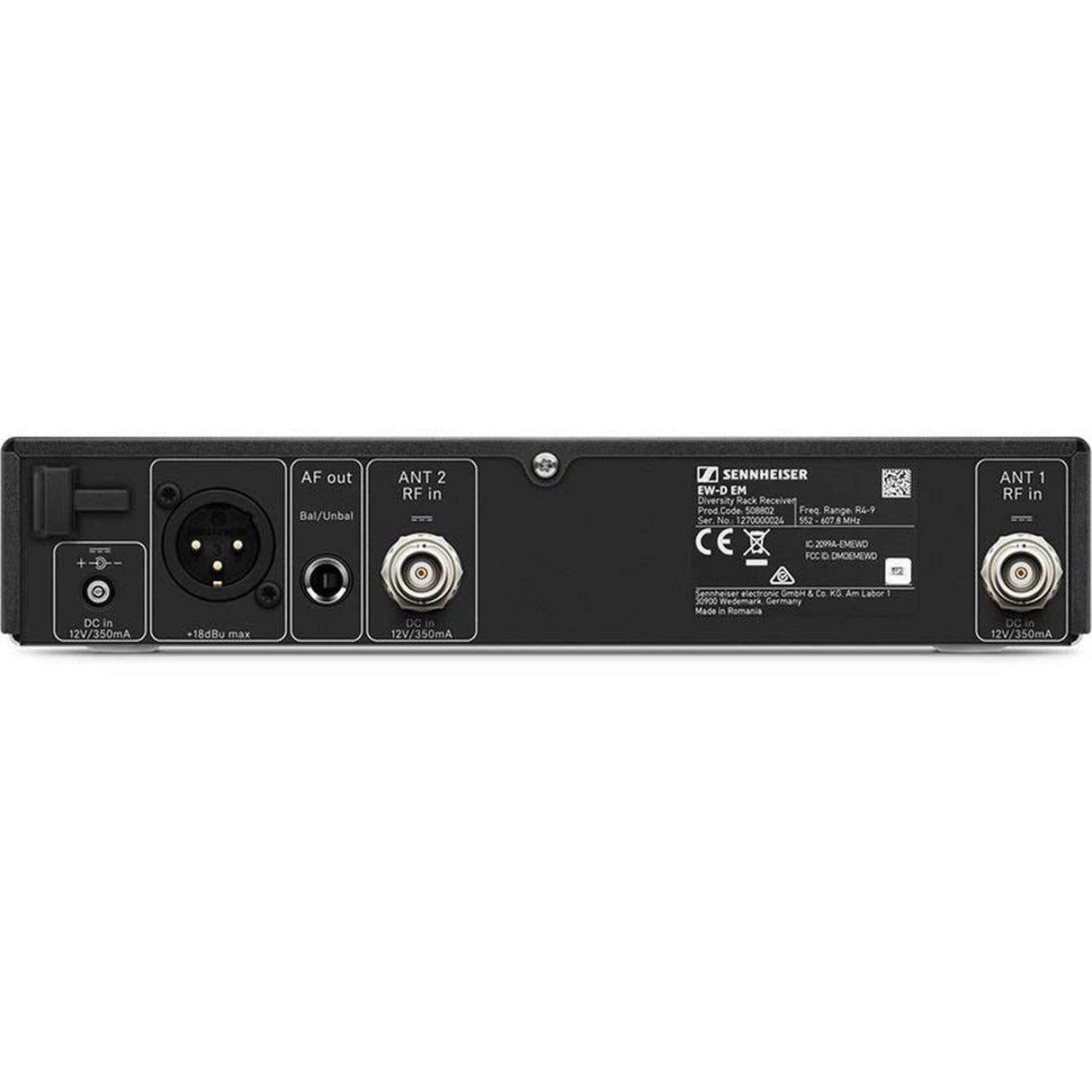 Sennheiser EW-Digital draadloze ontvanger met GA4 rackmontageset