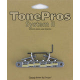 TonePros AVR2G-CH AVR2G tune-o-matic bridge, for USA guitars, G Formula saddles, chrome