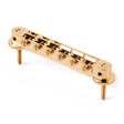 TonePros AVR2P-G AVR2P tune-o-matic bridge with pre-notched saddles, for USA guitars, gold