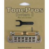 TonePros AVT2G-N AVT2G wraparound bridge, for USA guitars, nickel