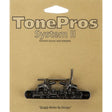 TonePros NVR2-BK NVR2 tune-o-matic bridge, for USA guitars, black