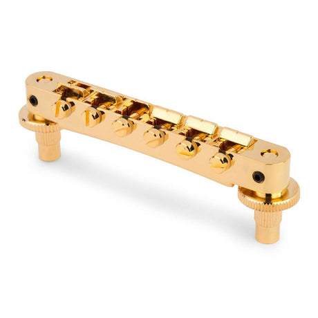 TonePros NVR2-G NVR2 tune-o-matic bridge, for USA guitars, gold