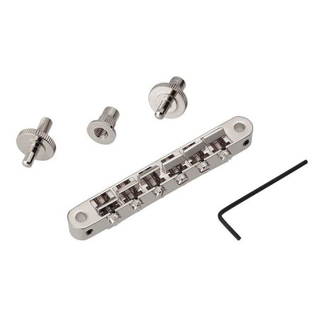 TonePros NVR2-N NVR2 tune-o-matic bridge, for USA guitars, nickel