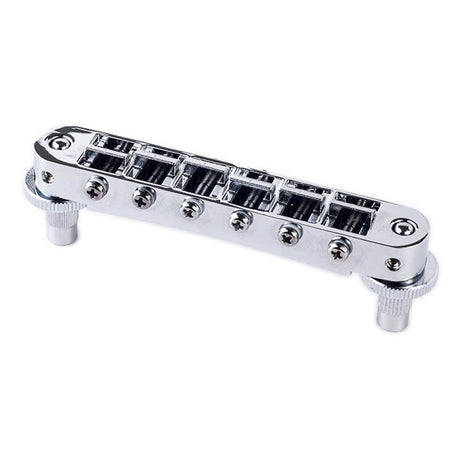 TonePros T3BP-CH T3BP tune-o-matic bridge, for USA guitars, chrome