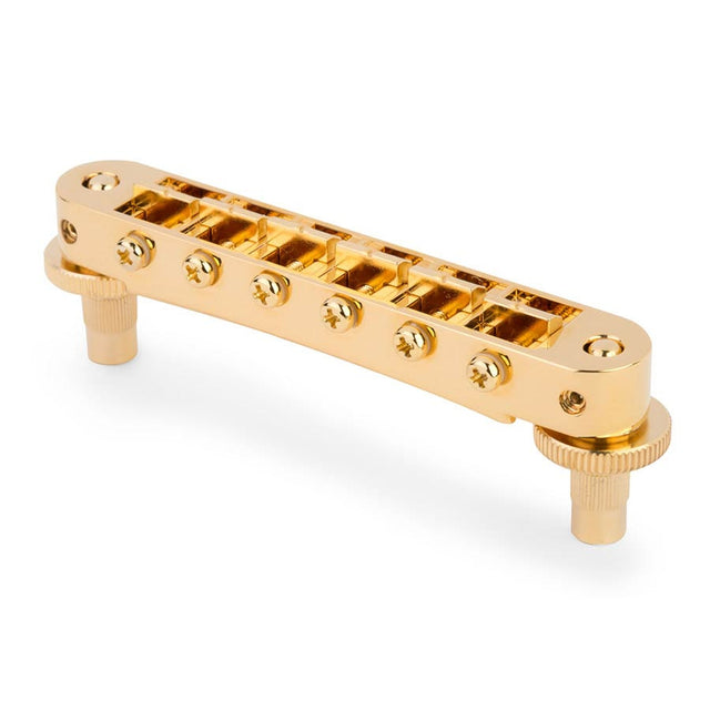 TonePros T3BP-G T3BP tune-o-matic bridge, for USA guitars, gold