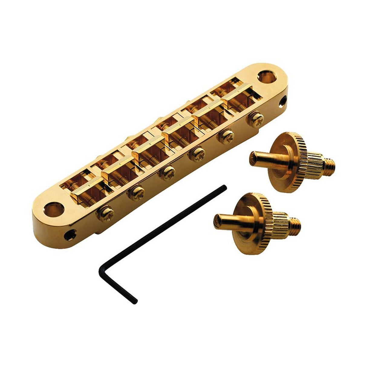 TonePros T3BP-G T3BP tune-o-matic bridge, for USA guitars, gold