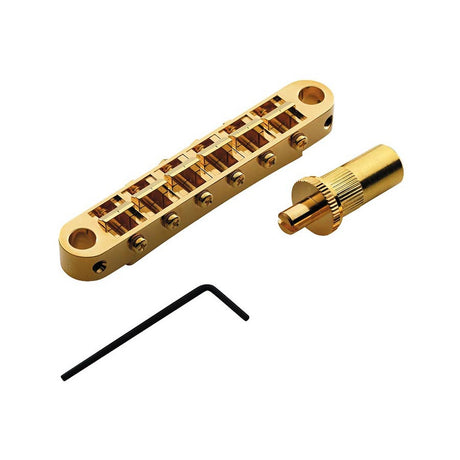 TonePros T3BT-G T3BT -tune-o-matic bridge, metric/for import guitars, gold