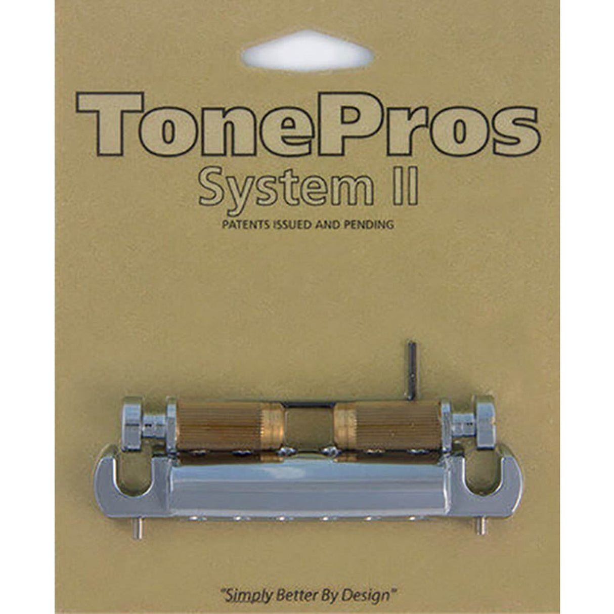 TonePros VTNA-CH VTNA wraparound bridge, for USA guitars, chrome