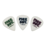 Pickboy GPSGWR080/S PolyAcetal picks met klassiek '70s Pickboy logo, 12-pack, 0.80 mm