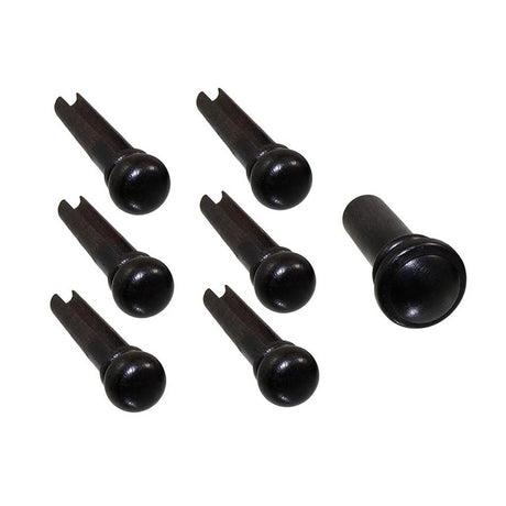 Allparts BP2855000ASM ebony bridge pins, 6pcs