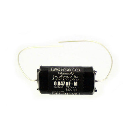 Allparts EP4059000 Vitamin Q Black Candy capacitor .047uF, paper-in-oil