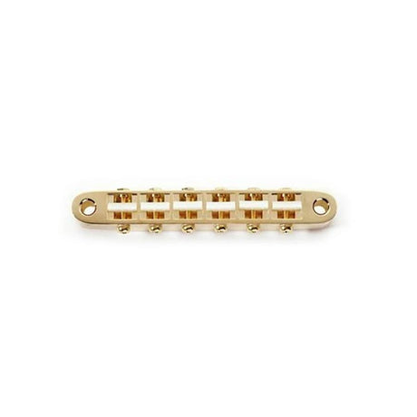 Allparts GB2542002 Gotoh narrow tune-o-matic with plastic saddles, gold