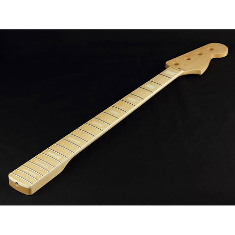 Allparts JMFB neck for Jazz Bass®, white pearloid block markers, maple, 10", 20 frets, vintage tinted finish