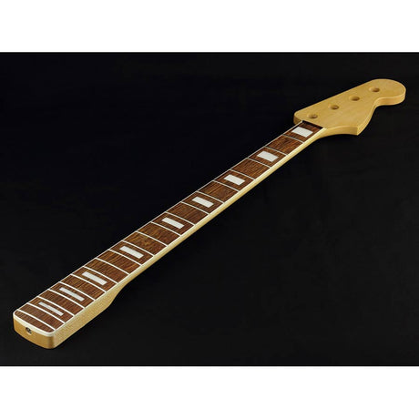 Allparts JRFB neck for Jazz Bass®, white pearloid block markers, rosewood, 10", 20 frets, vintage tinted finish