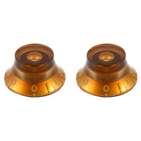 Allparts vintage amber belknoppen - 2 stuks