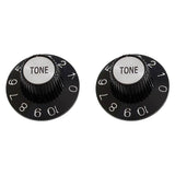 Allparts PK3242023 Witch Hat toonknoppen, zwart, voor USA split shaft pots, 2 stuks