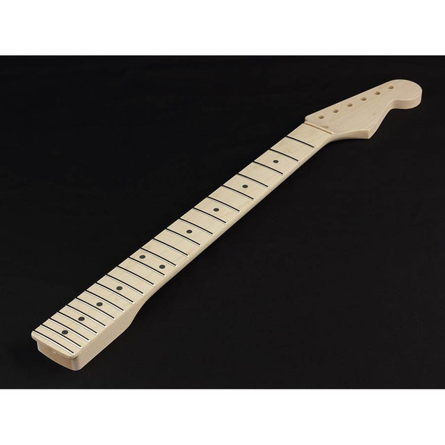 Allparts SMO neck for Stratocaster®, maple fretboard, 12" radius, 22 jumbo frets, sanded/unfinished