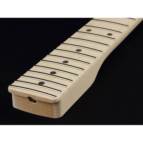 Allparts SMO neck for Stratocaster®, maple fretboard, 12" radius, 22 jumbo frets, sanded/unfinished