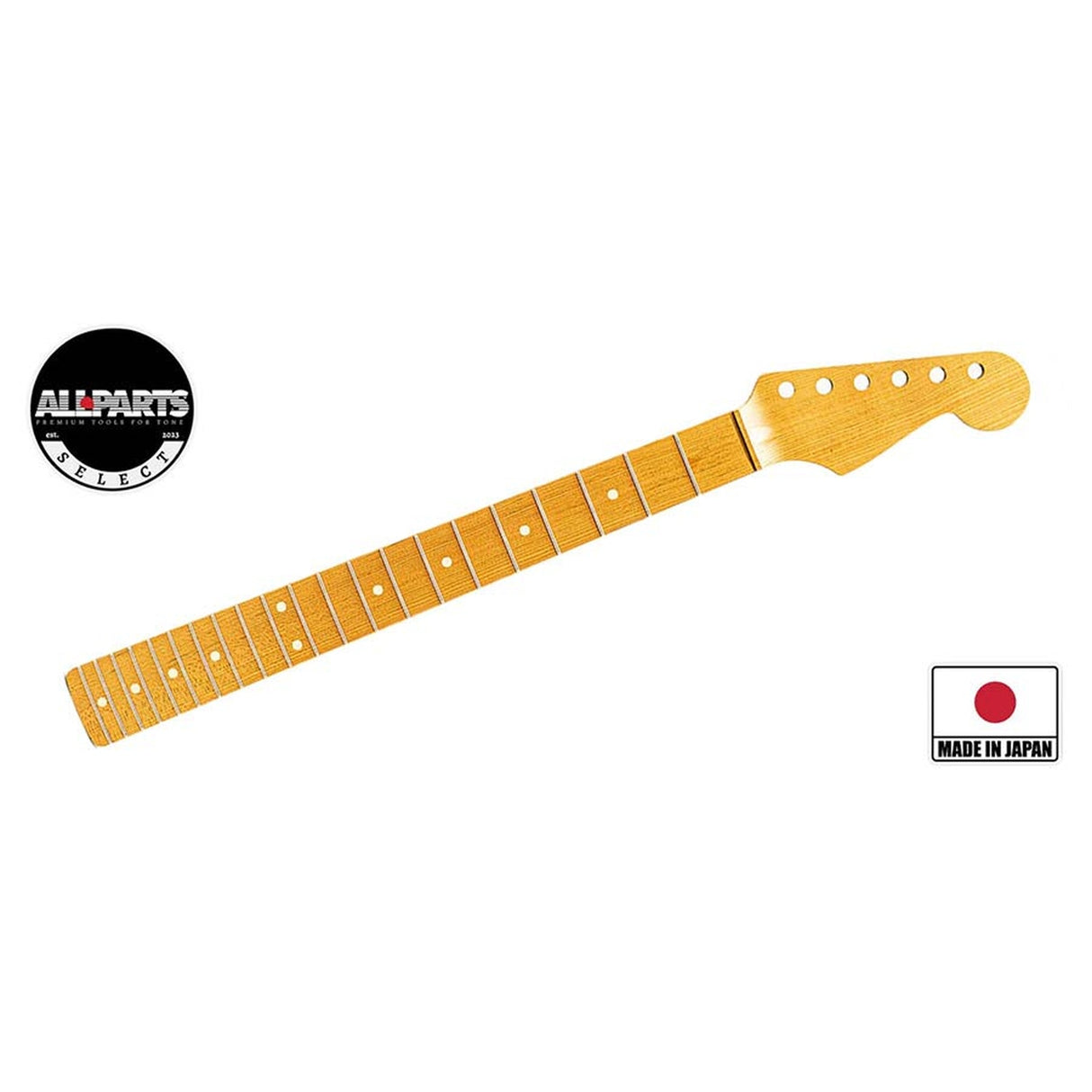 Allparts SMOCRQ VIN-MOD replacement neck for Stratocaster, quartersawn roasted maple, unfinished