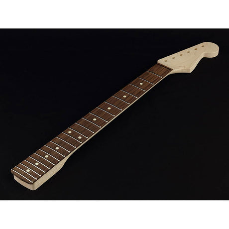 Allparts SRO neck for Stratocaster®, rosewood fretboard, 12" radius, 22 jumbo frets, sanded/unfinished