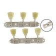 Allparts TK0708001 Gotoh vintage deluxe style 3x3 keys on a strip, 70 mm, keystone buttons, nickel, 2pcs