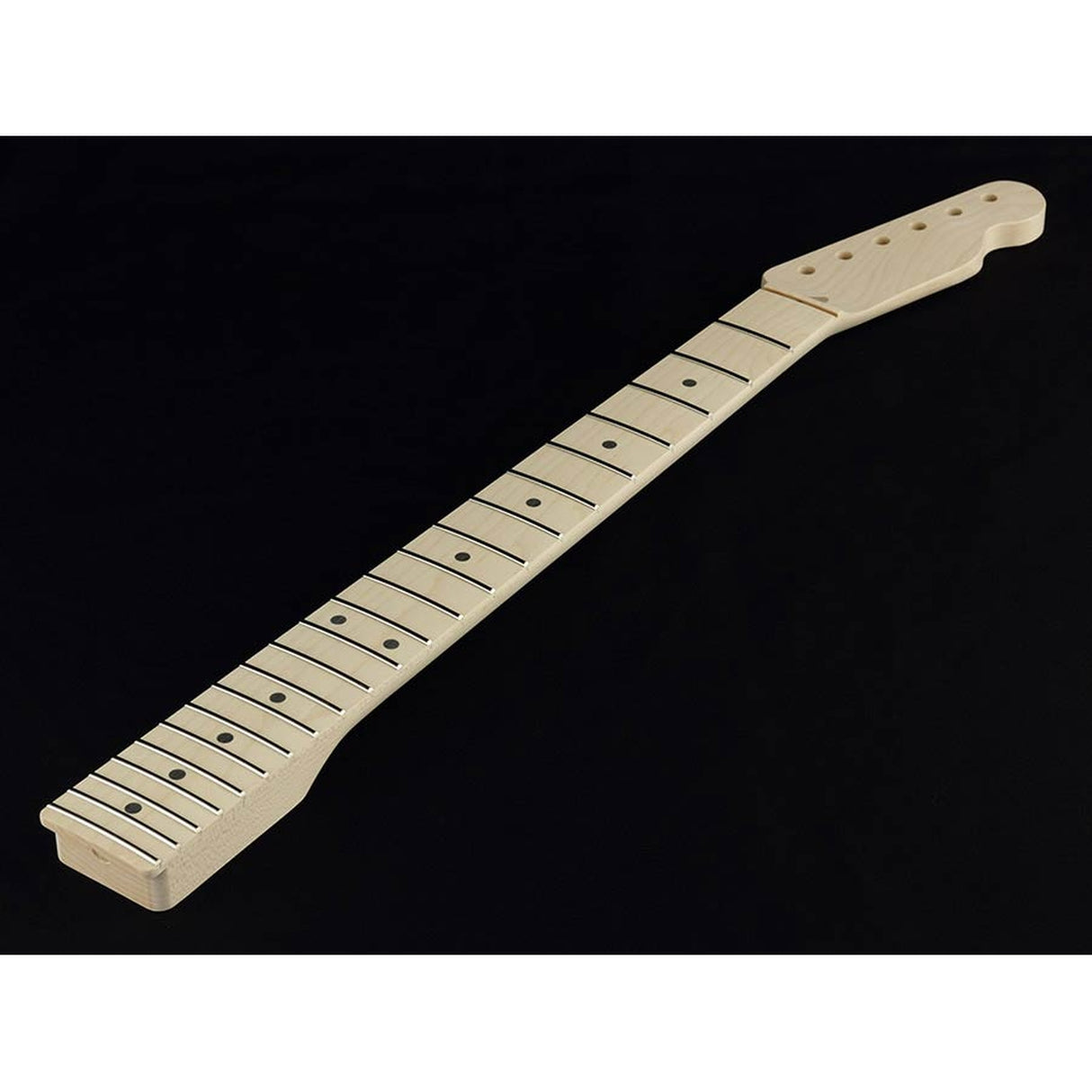 Allparts TMO22 neck for Telecaster®, maple, maple fretboard, 12" radius, 22 jumbo frets, sanded/unfinished