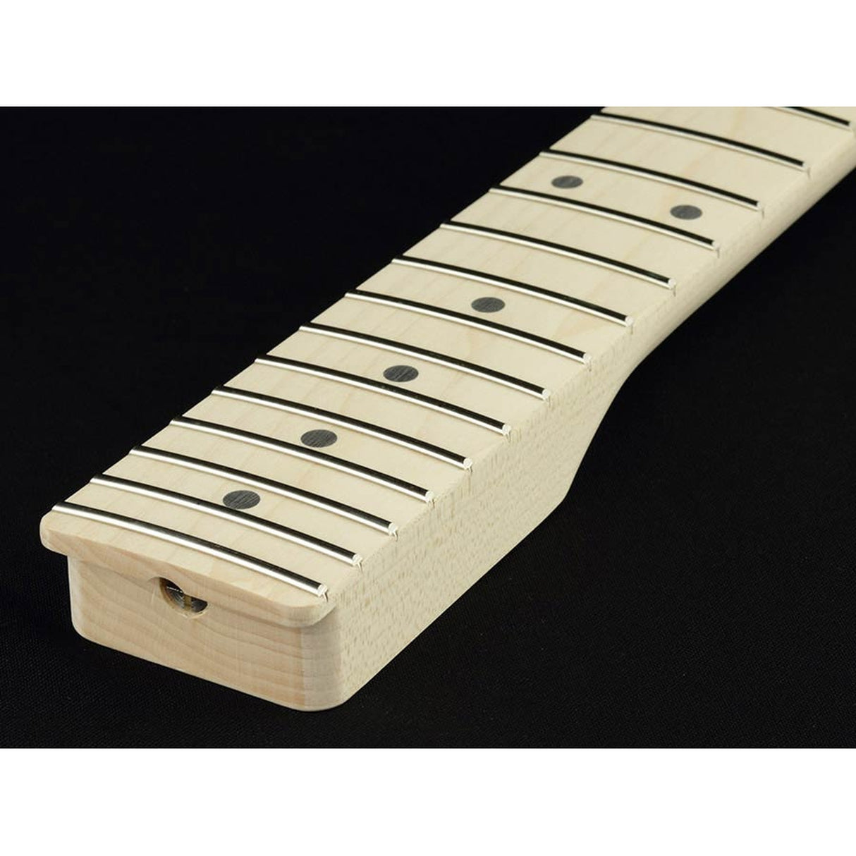 Allparts TMO22 neck for Telecaster®, maple, maple fretboard, 12" radius, 22 jumbo frets, sanded/unfinished