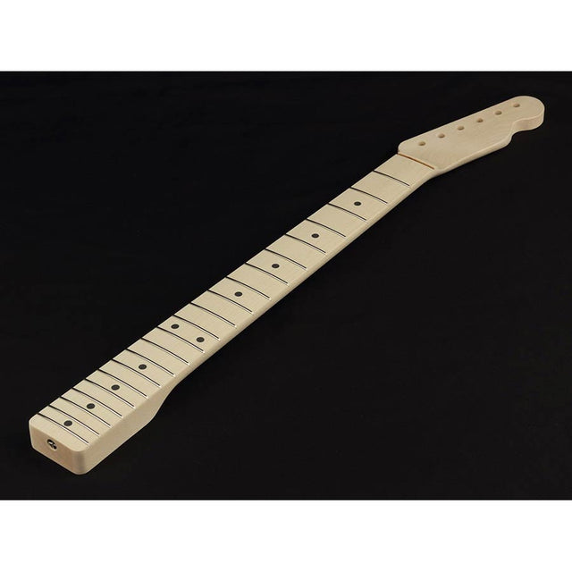 Allparts TMOC neck for Telecaster®, profile C, maple fretboard, 10" radius, 21 tall frets, sanded/unfinished