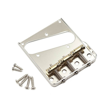 Hosco Japan HK-24NS/BS by Gotoh bridge for e-guitar, Teaser, pitch 10,8mm, brass "In-tune" saddles, nickel