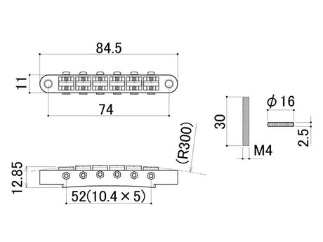 Hosco GE104BGBS3 Vintage Style T-O-M Brug by Gotoh – Goud