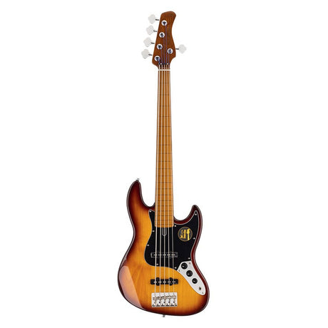 Sire Basses V5 A5F/TS Fretloze elzenhouten 5-snarige passieve basgitaar tobacco sunburst