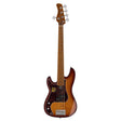 Sire Basses P5 A5L/TS Linkshandige elzenhouten 5-snarige passieve basgitaar tobacco sunburst