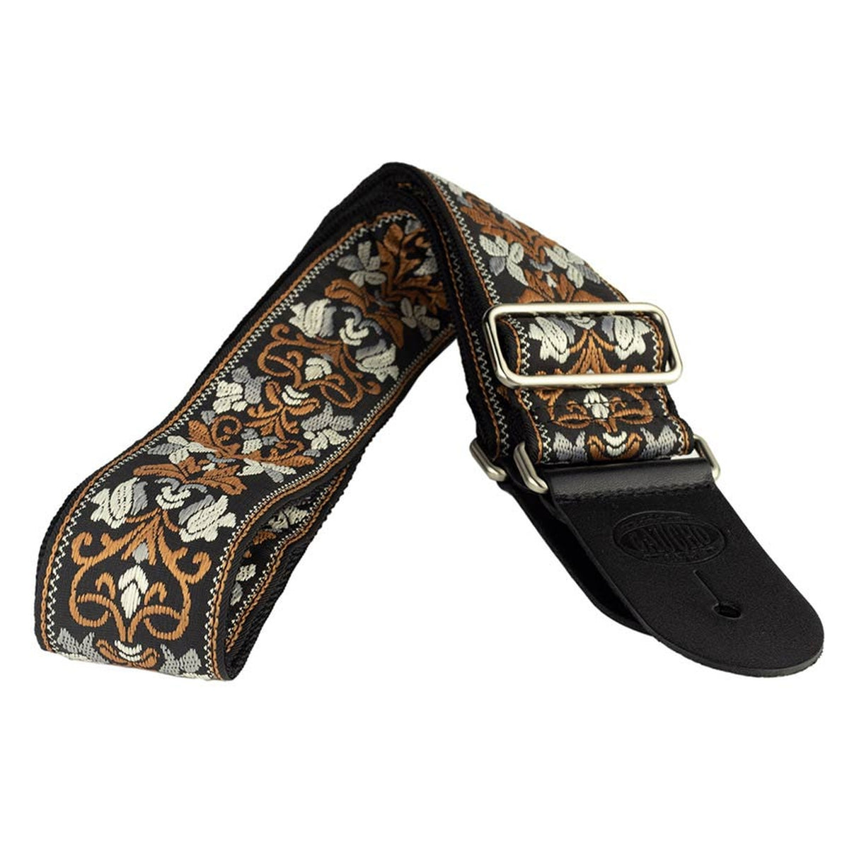 Gaucho GST-194-03 gitaarband, 2” jacquard weefsel, leren slips, veel kleuren