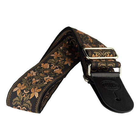 Gaucho GST-194-04 gitaarband, 2” jacquard weefsel, leren slips, veel kleuren