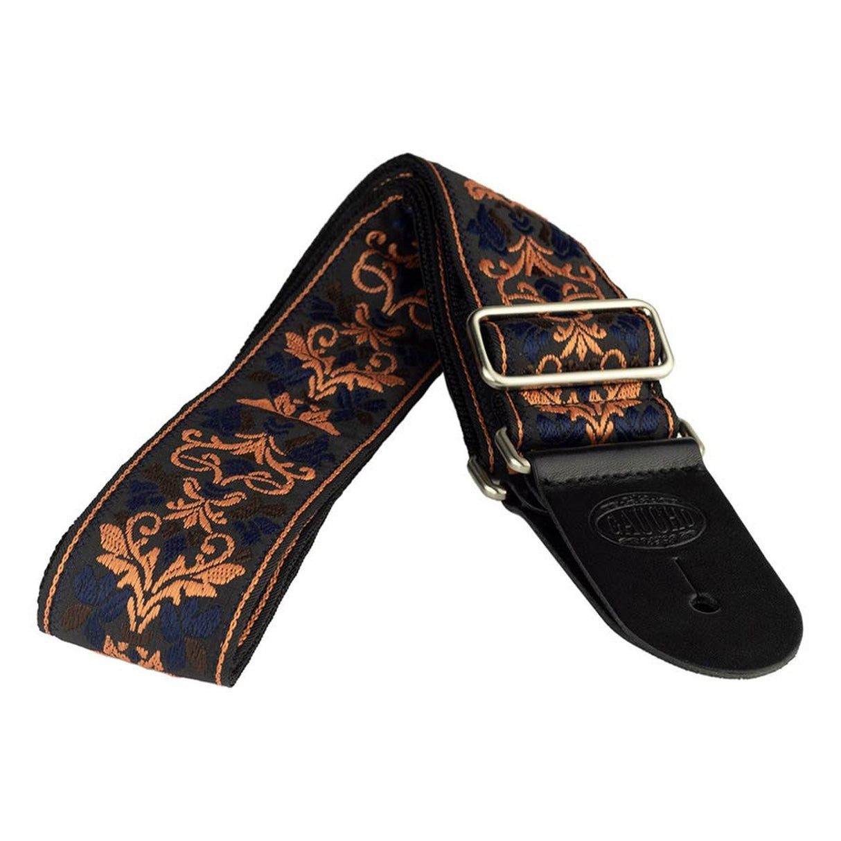 Gaucho GST-194-05 gitaarband, 2” jacquard weefsel, leren slips, veel kleuren