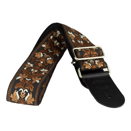 Gaucho GST-194-06 gitaarband, 2” jacquard weefsel, leren slips, veel kleuren