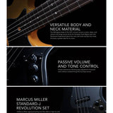 Sire V3P 5/SNB Marcus Miller 5-Snarige Basgitaar Sonic Blue