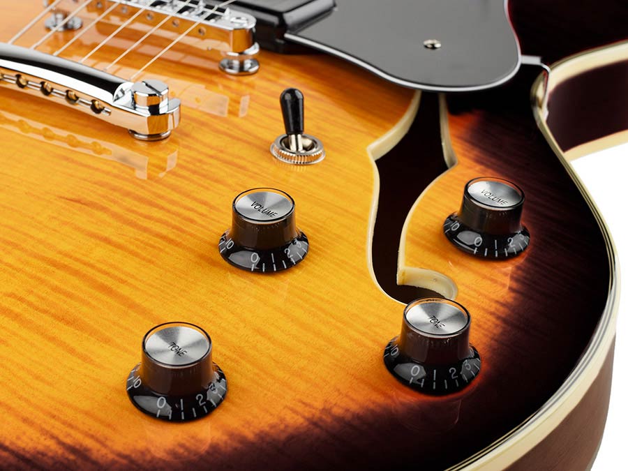 Sire Guitars H7V/VS Elektrische archtop gitaar met P90s vintage sunburst