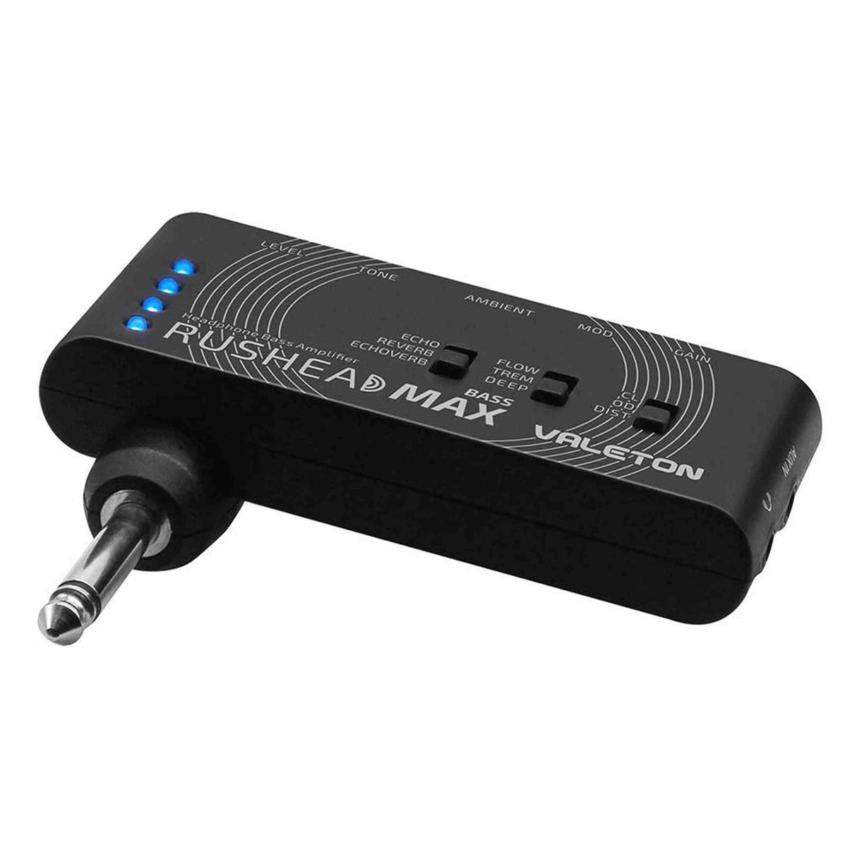 Valeton RH-101 Oplaadbare hoofdtelefoonversterker voor bas met drive, effecten en USB-oplaadfunctie