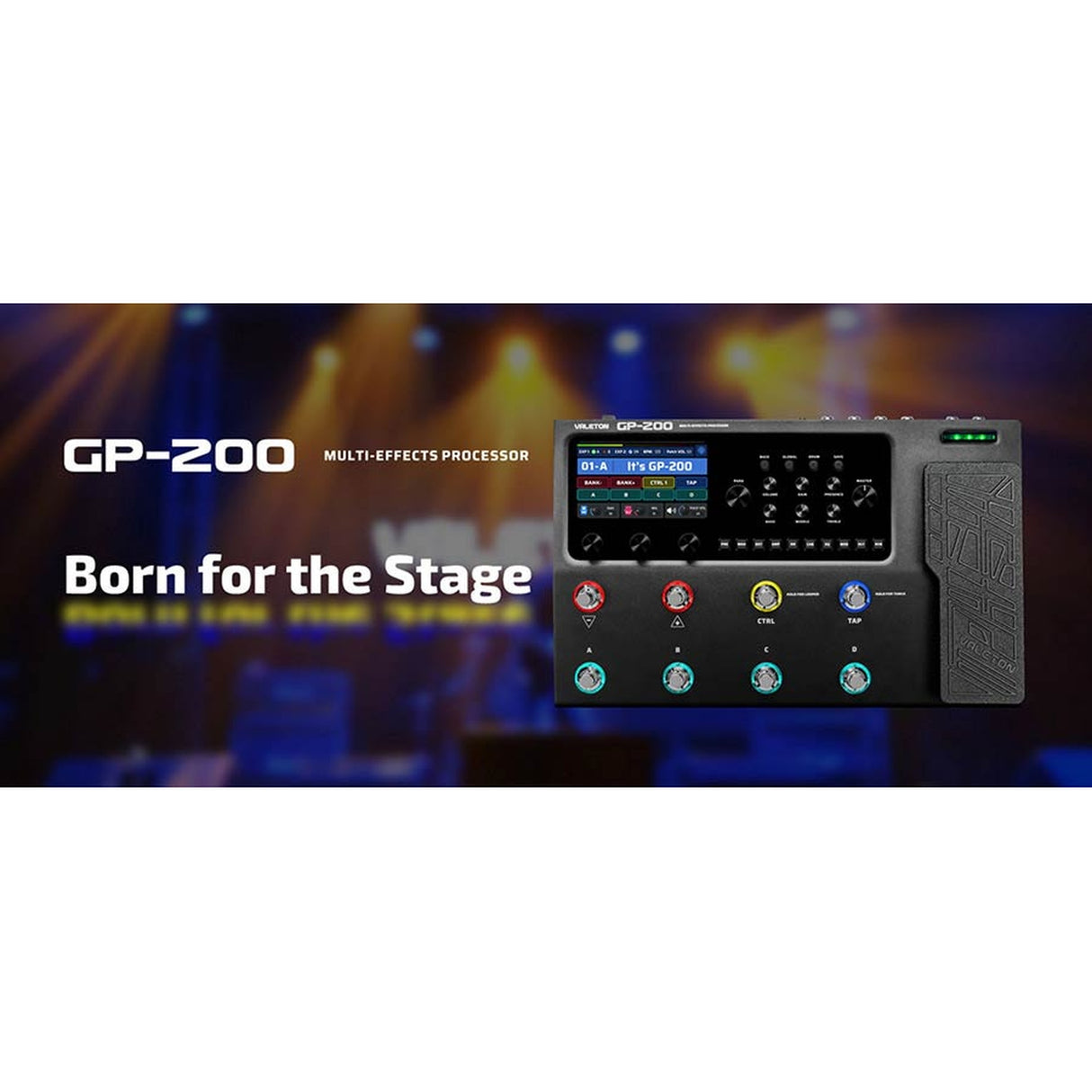 Valeton GP-200 Multi effecten pedaal multi-effects processor IR + amp/cab simulation + effects + looper + audio interface