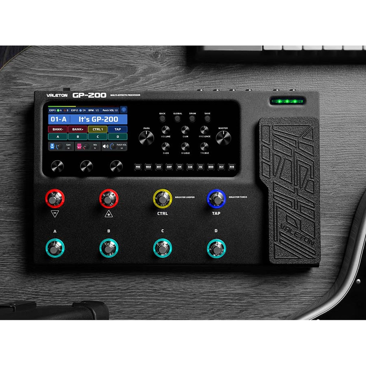 Valeton GP-200 Multi effecten pedaal multi-effects processor IR + amp/cab simulation + effects + looper + audio interface