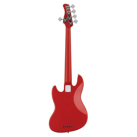 Sire Basses V3P 5/RS 5-snarige passieve basgitaar satijn rood