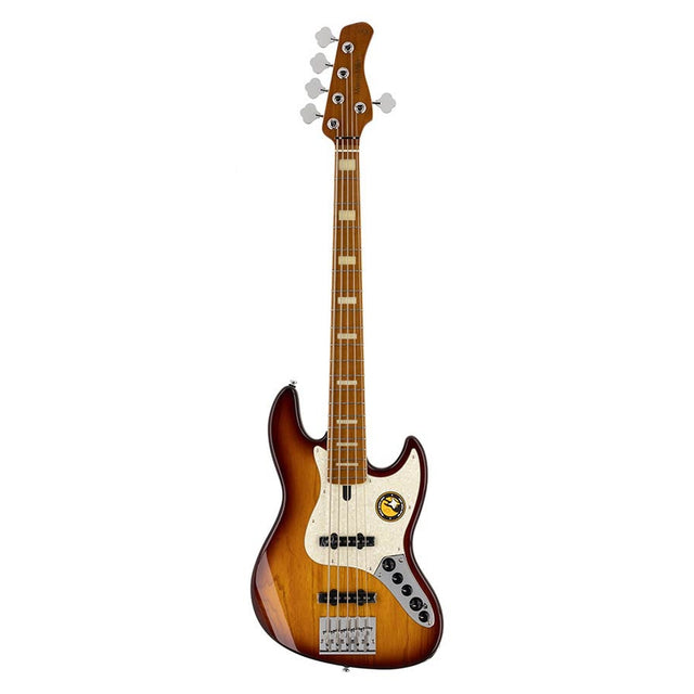 Sire Basses V8 S5/TS Swamp ash 5-snarige actieve basgitaar tobacco sunburst