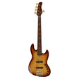 Sire Basses V10 DX5/TS Swamp ash + gevlamd esdoorn 5-snarige actieve basgitaar tobacco sunburst, met koffer