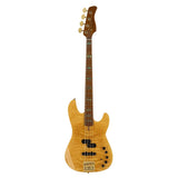 Sire Basses P10 DX4/NT Swamp ash + gevlamd esdoorn 4-snarige actieve basgitaar natuurlijk, met harde koffer